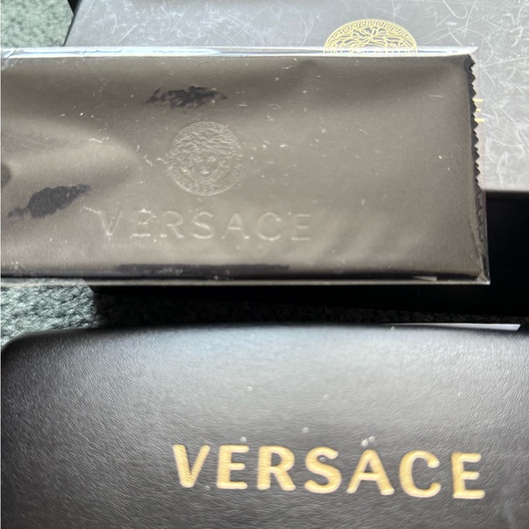 Versace Bold Purple Sunglasses. Dark Lens. Made in Italy.